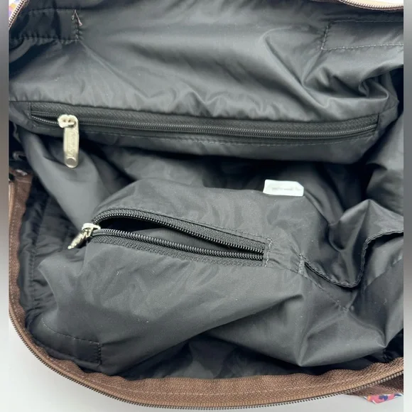 LesportSac Large Brown Paisley Duffle Bag - Picture 5 of 7